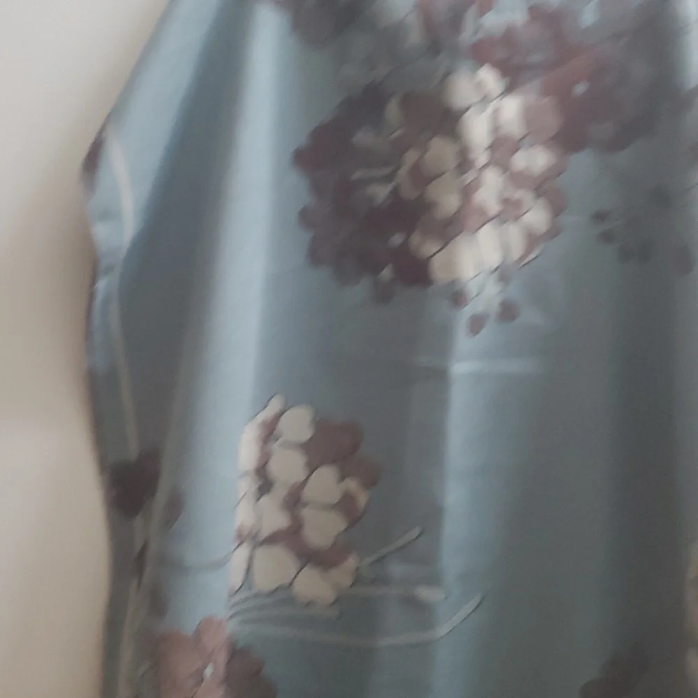 SAACHI BOTANICAL REVERSIBLE PRINT SCARF /SIZE:ONE SIZE /LIGHT BLUE